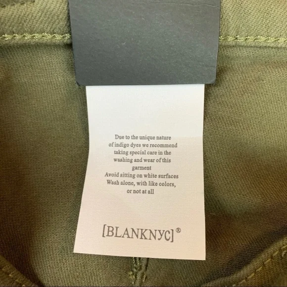 𝅺blank NYC Olive Green Jeans Size 28 - Picture 5 of 9